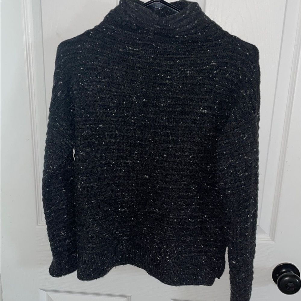 Madewell Black Flecked Turtleneck Sweater